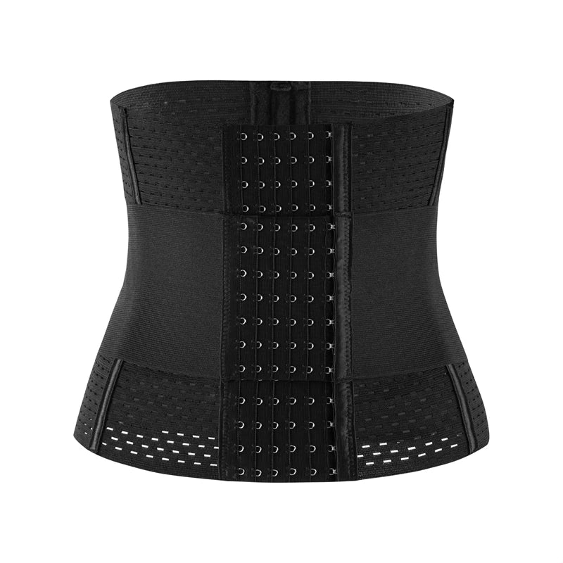 Modelador de cintura, espartilho modelador corporal feminino, 6 fileiras, fecho de colchete, cinto de controle de barriga duplo, modelador de cintura