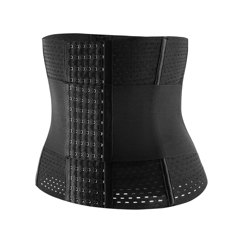 Modelador de cintura, espartilho modelador corporal feminino, 6 fileiras, fecho de colchete, cinto de controle de barriga duplo, modelador de cintura